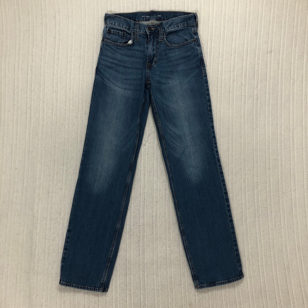 Old Navy Loose Jeans Men 28x34 Blue Denim Flex Cotton Blend Straight Leg